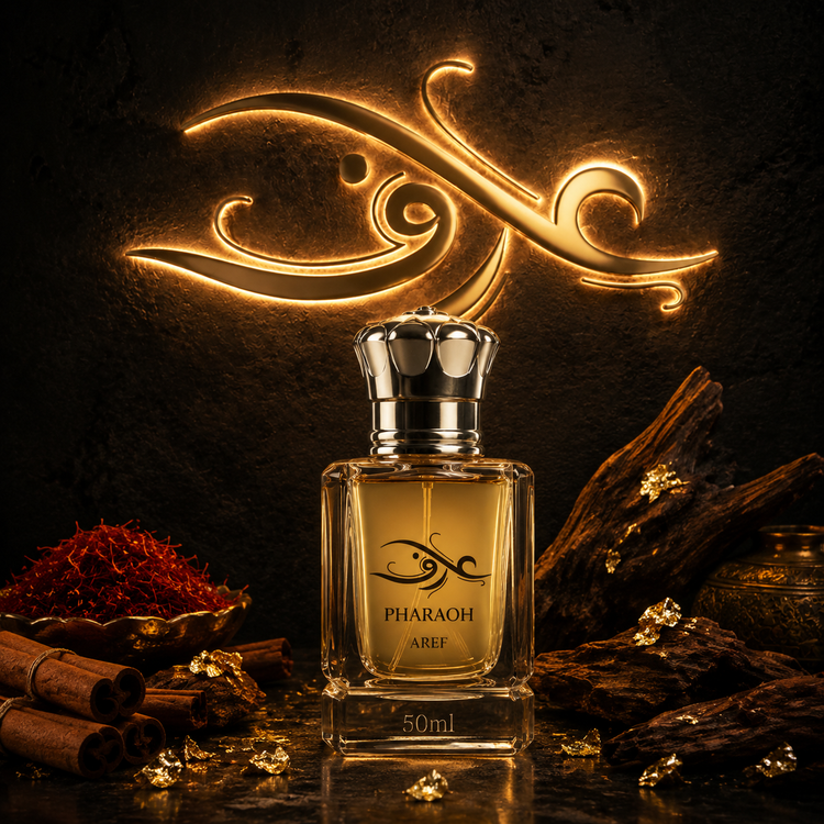 اسانس عطر فرعون (Pharaoh) | مردِ باشکوه و مقتدر | رایحهای گرم، شرقی و چوبی با حسی مرموز، لوکس و قدرتمند