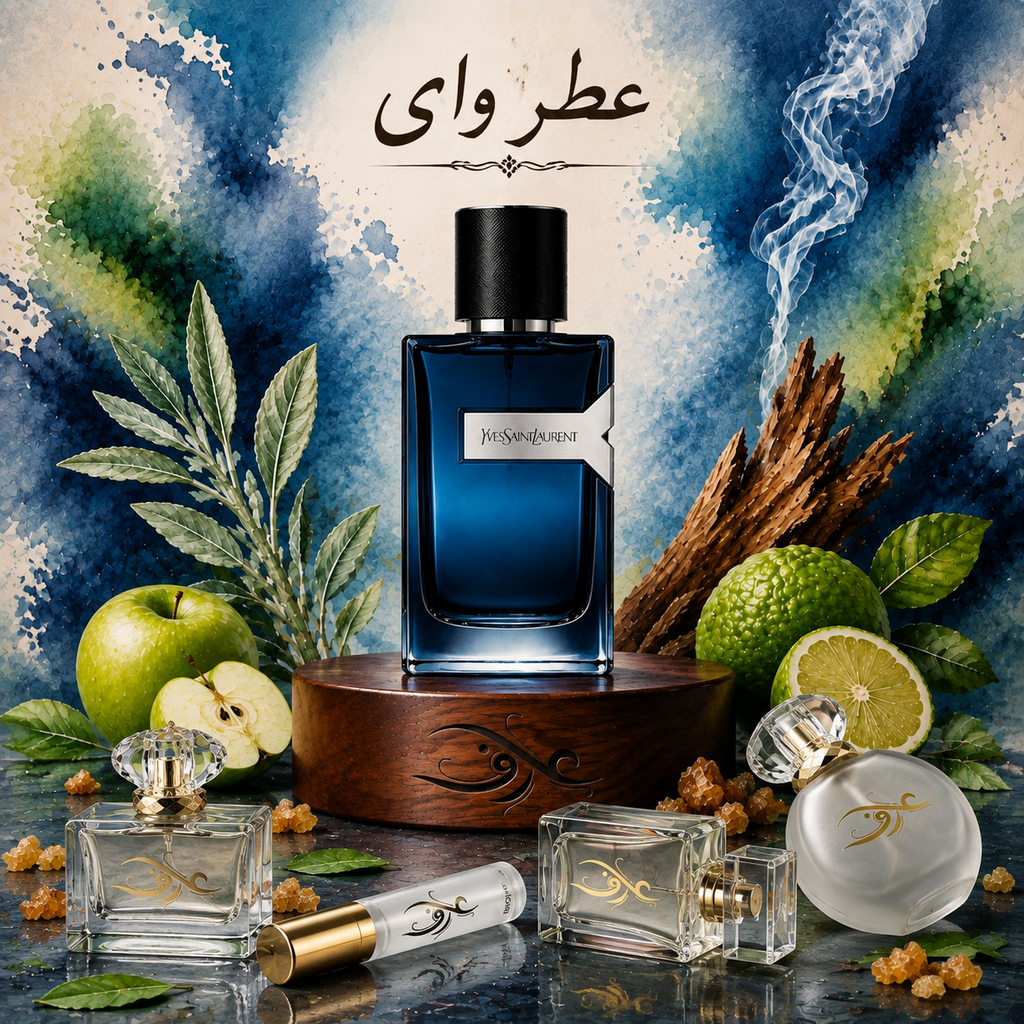 اسانس عطر ایو سن لورن وای (Y Eau de Parfum) ایو سن لوران | جنتلمنِ جاه‌طلب و مدرن | رایحه‌ای تمیز و آروماتیک برای مردی که همیشه یک قدم جلوتر است