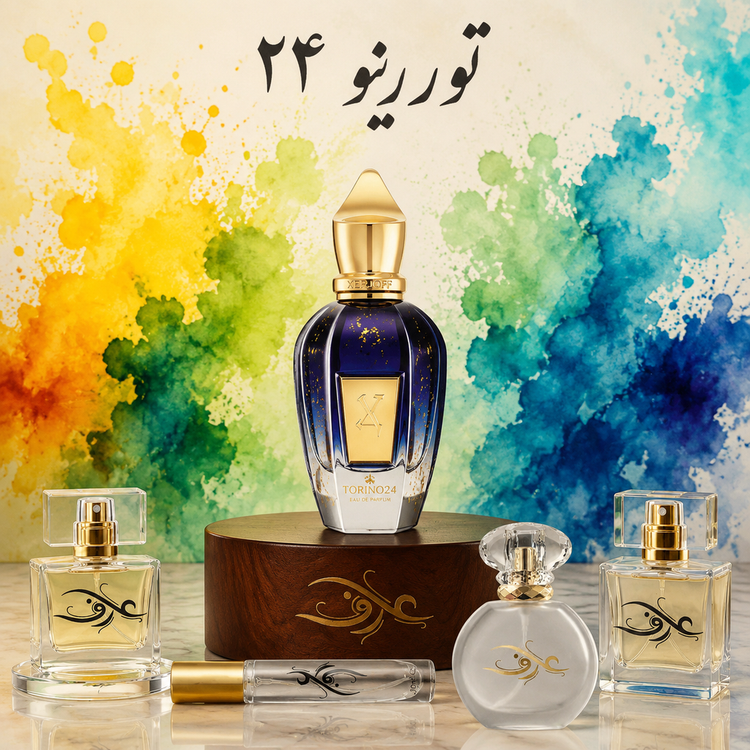 اسانس عطر ۲۴ تورینو (Torino24) زرجوف | انفجارِ سبز و مرکباتی | رایحهای خنک، پرانرژی و مدرن با امضای گیاهان معطر و چوب
