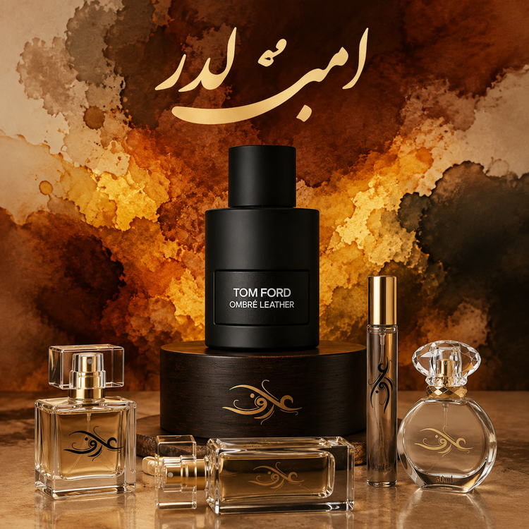 اسانس عطر امبر لدر (Ombré Leather) تام فورد | مردِ آزاد و بیپروا | رایحهای چرمی، دودی و گرم برای شخصیتی که رام نمیشود