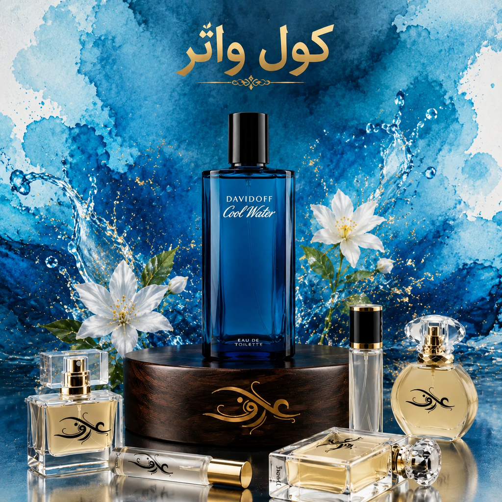 اسانس عطر کول واتر (Cool Water) دیویدوف | مردِ آزاد و خونسرد | رایحه‌ای خنک، دریایی و آروماتیک با حسی تمیز، شاداب و مردانه