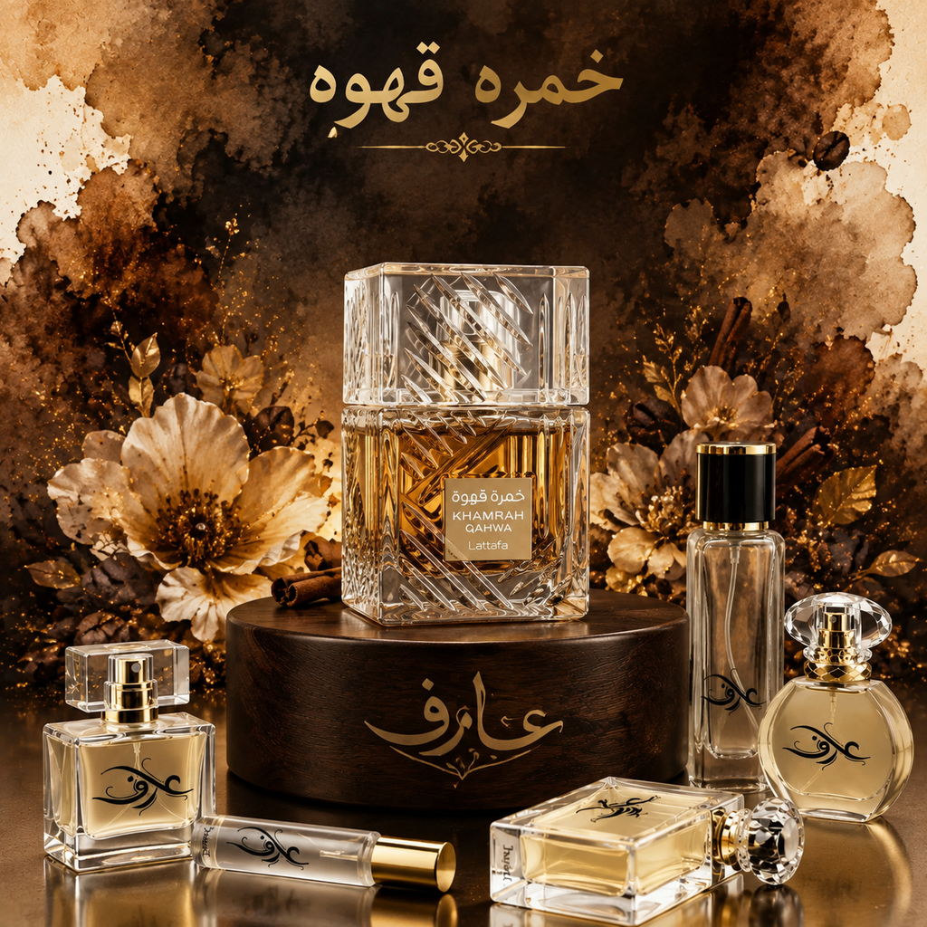 اسانس عطر خمره قهوه (Khamrah Qahwa) لطافه | مردِ گرم و اغواگر | رایحه‌ای گرم، شیرین و قهوه‌ای با حسی ادویه‌ای، وانیلی و شرقی